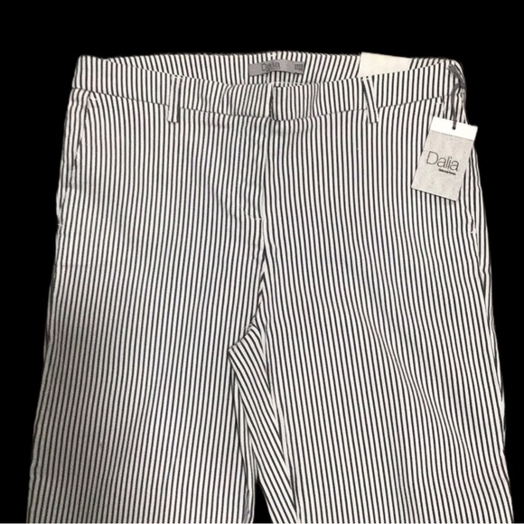 NWT Dalia Modern Fit Striped Pants, Black/Ivory, Stretchy, Size 10 - Picture 3 of 9